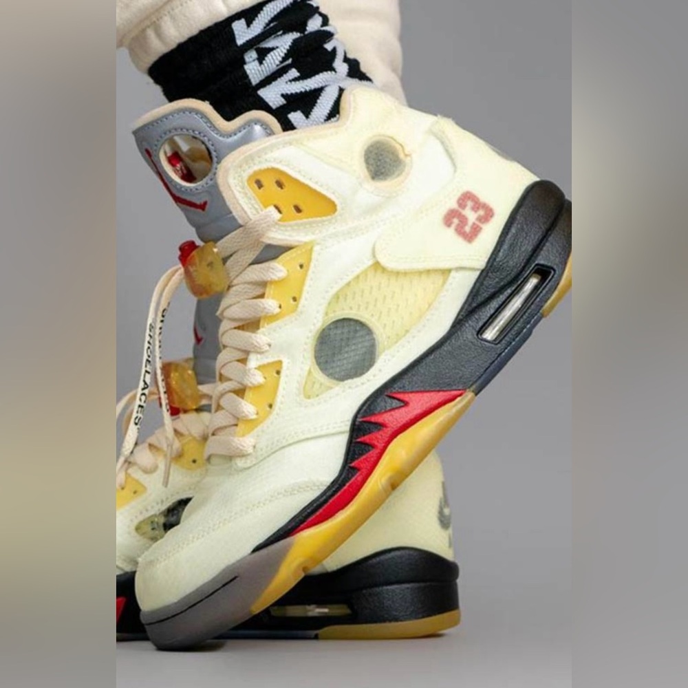 Jordan x Off-White Air Jordan 5 Retro SP "Sail" sneakers - Picture 3 of 12
